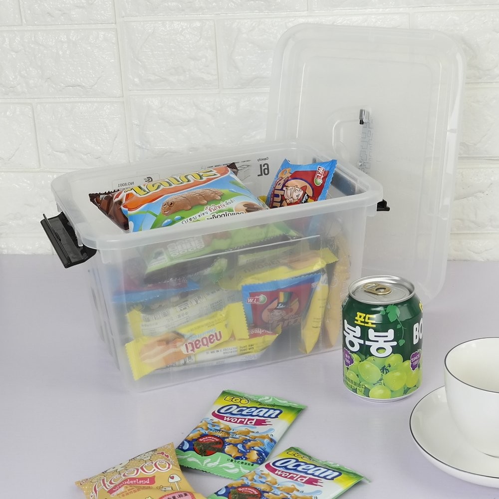 Ggbin 6 Quart Clear Latch Storage Box With Black Handle And Latches –
