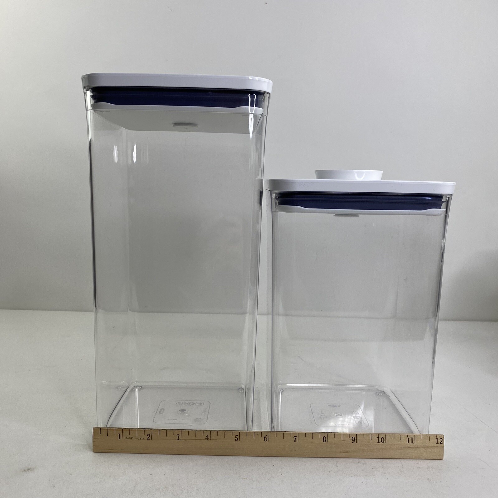 OXO POP Containers Lot of 4 with Lids / 1 Scoop 6 Qt, 4.4 Qt, 2.8 Qt, 1.1 Qt