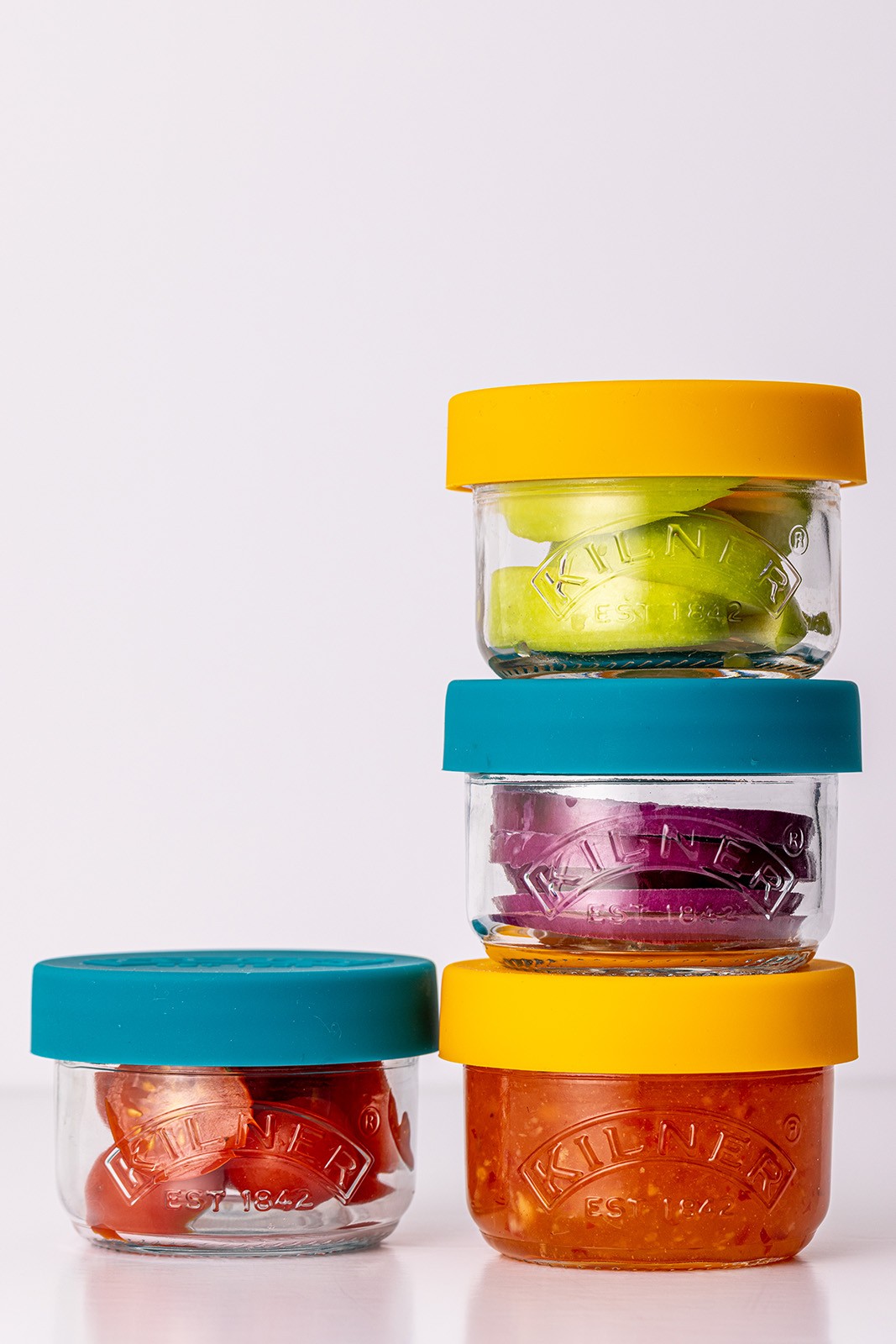 Kilner Storage Snack & Store Jars with Push Top Silicone Lids, Set of 2