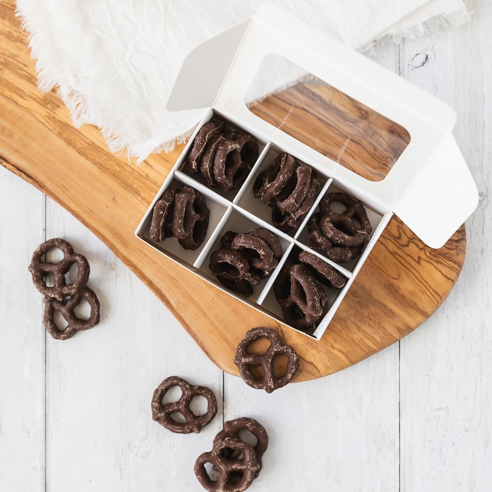 25 PCS Black Mini Truffle Box Window 5×3.5×1.57 Inches Small Bakery Pastry