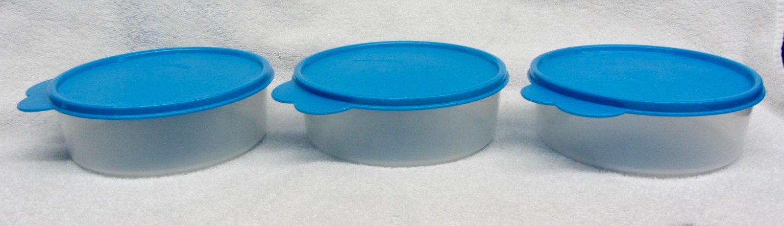 3 Big Wonders Tupperware 700ml 3 Cups Food Storage Containers 3673A BLUE LID