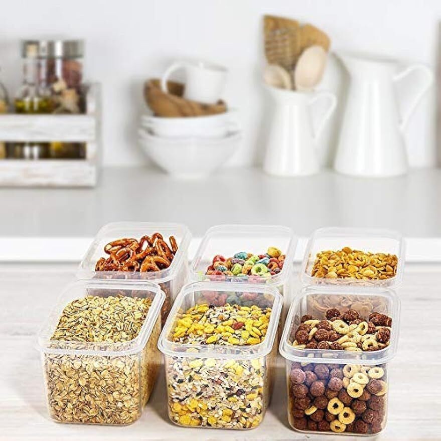 Cereal Dry Plastic Food Storage Container Set Sugar Flour Baking Supplies 0.8 L