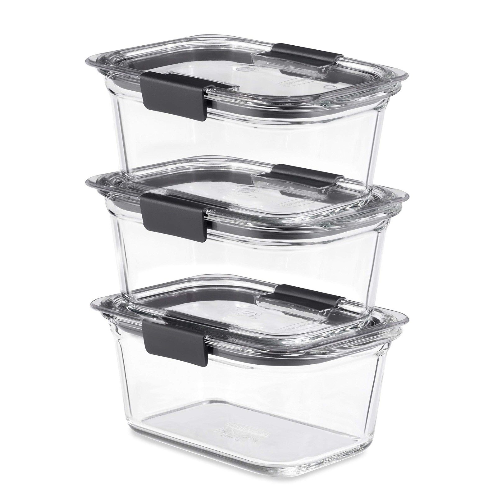 Rubbermaid Brilliance Glass Storage 4.7-Cup Food 4.7 cups (6-Piece), Clear
