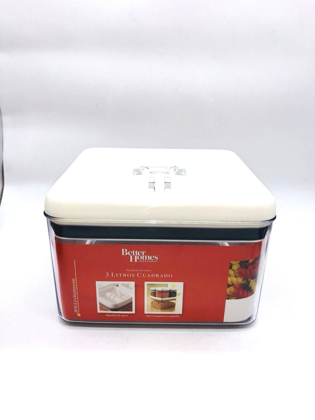 Better Homes & Gardens Canister 3 Liter Flip-Tite Square Food Storage Container
