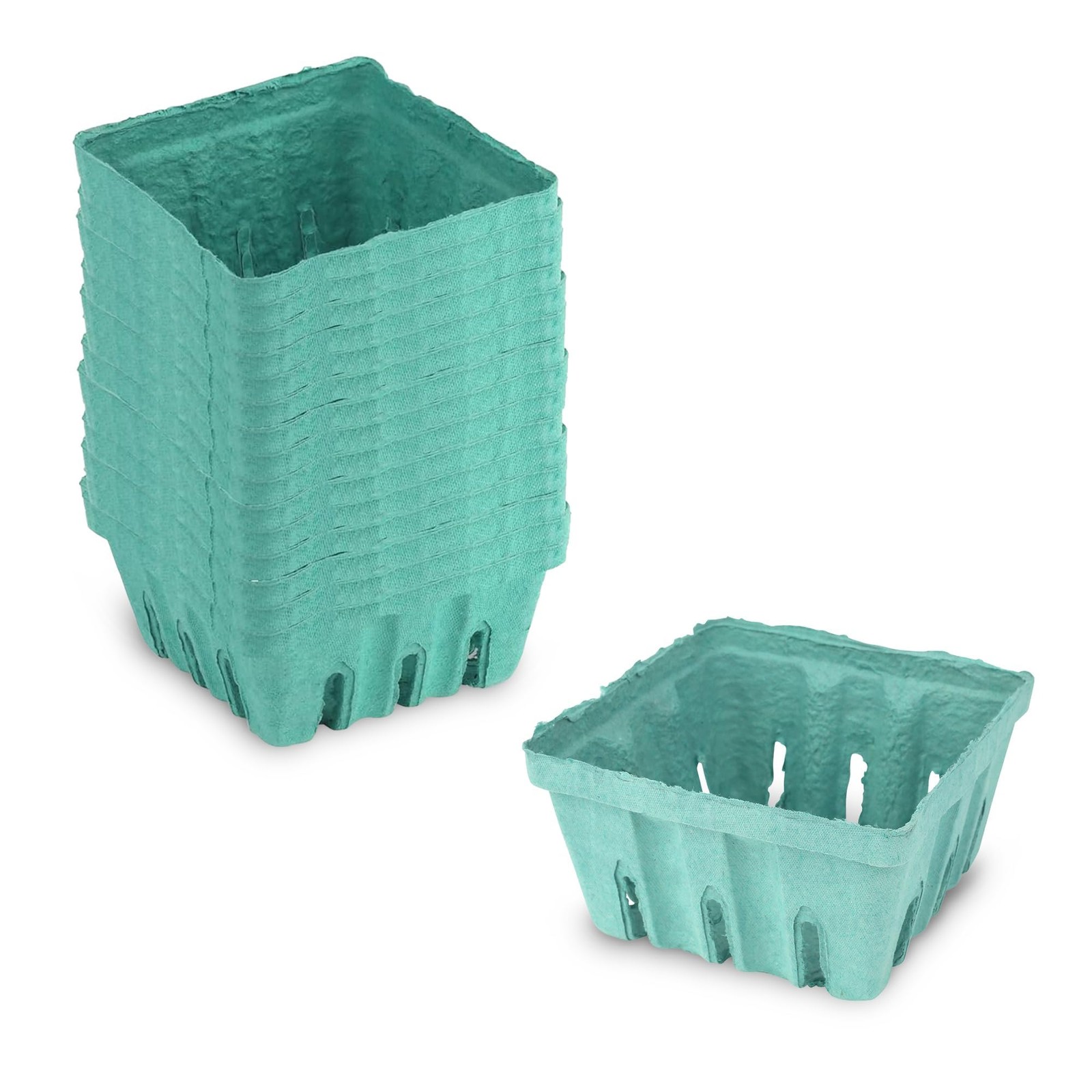 Green Berry Basket 1 Pint – Molded Pulp Fiber Vented Produce Basket (Pack of …