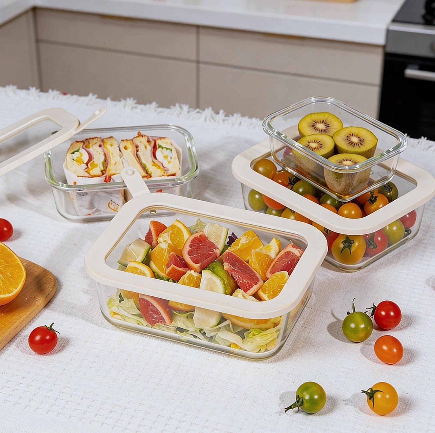 Elegant Glass Storage Containers – Durable, Microwave Safe, 100% Plastic Free
