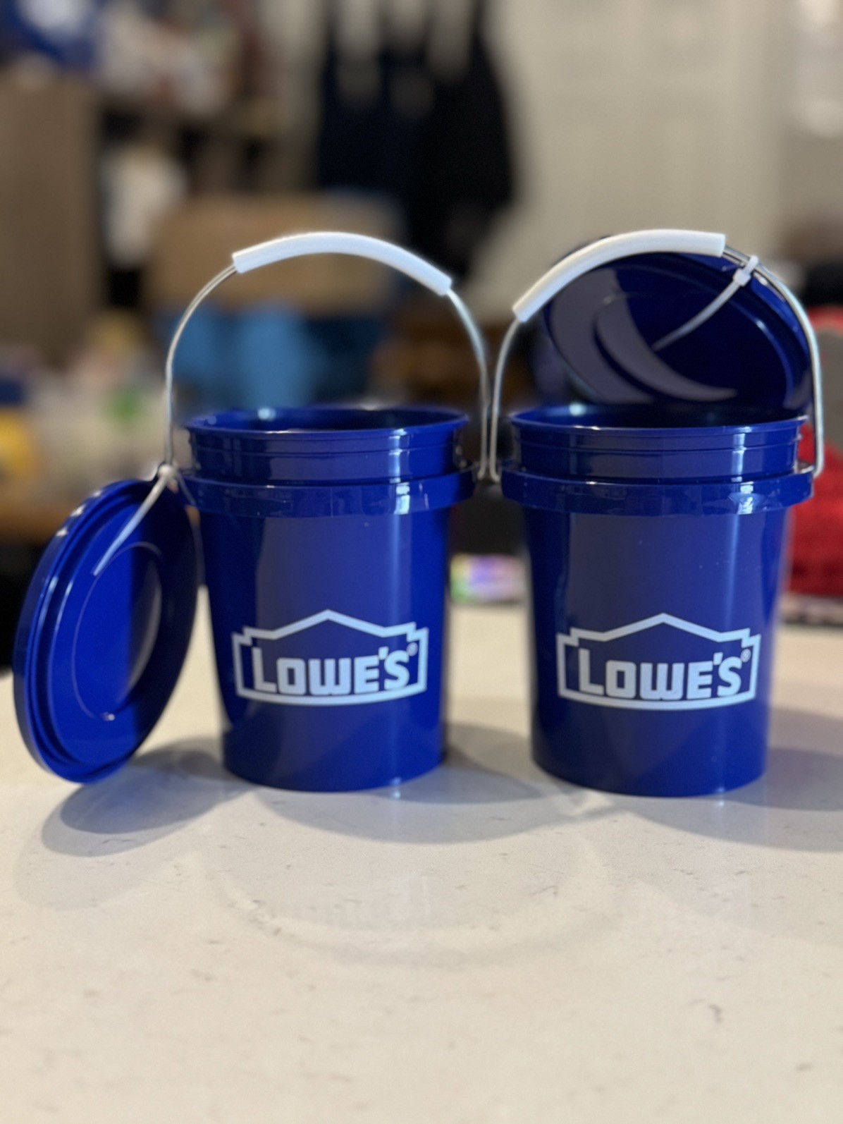 Lowe’s Mini Bucket 0.5-Quart BPA-Free Polypropylene With Lid Lot of 2 New