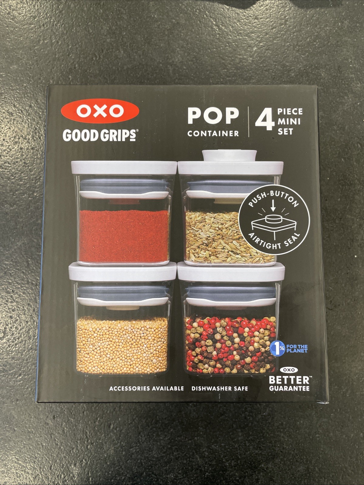 New OXO Good Grips 4-Piece Mini POP Container Set