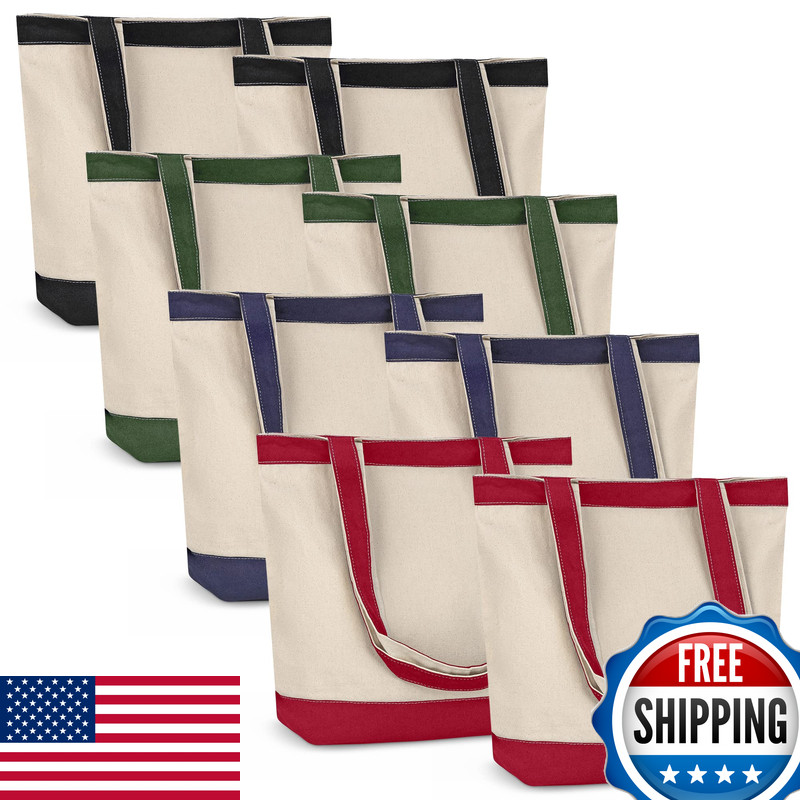 Customize123 Canvas Tote Bag Handles For Woman Reusable Cloth Bag For Groceries