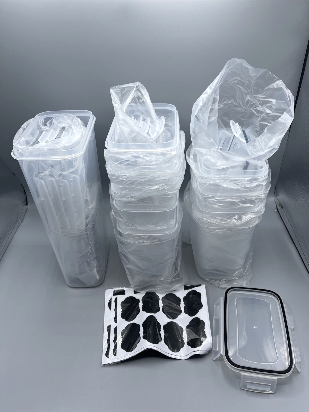 Airtight Food Storage Containers Set with Lids, 15pcs BPA Free Plastic