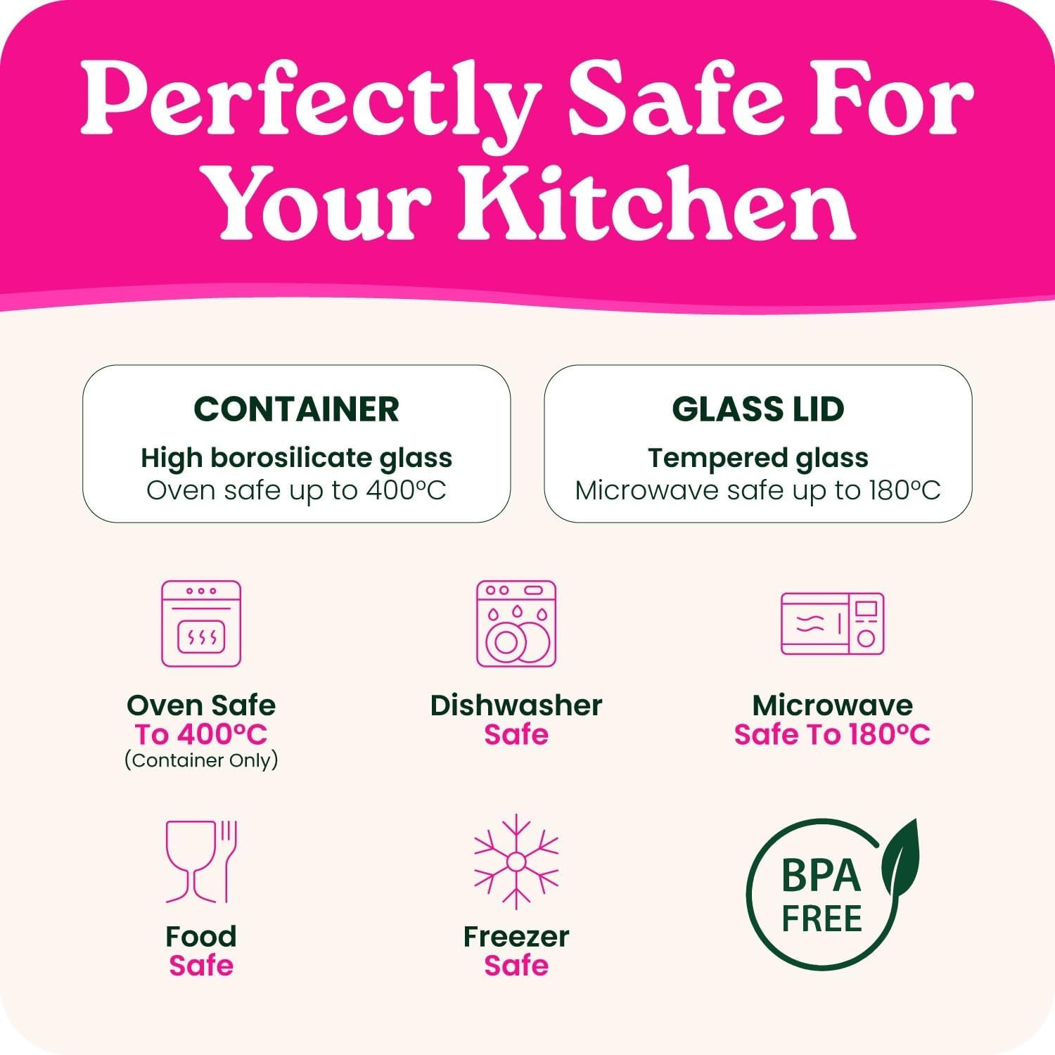 2-Pack-87.7 Oz Large Glass Food Storage Containers with Clear-Top Bamboo Lids –