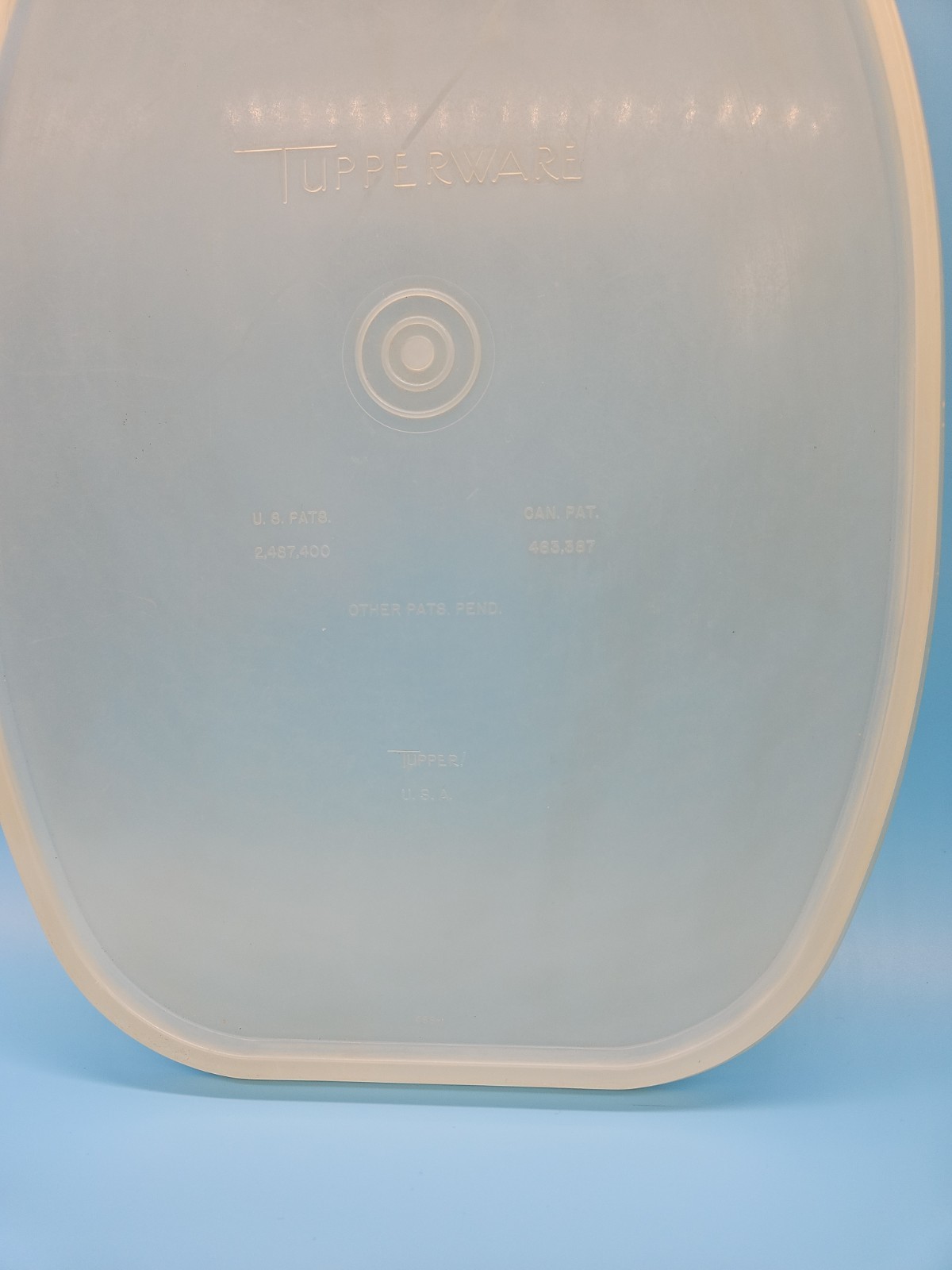 VTG 488 Tupperware Roast Flavor Saver Container Sheer White Oval with Lid & Rack