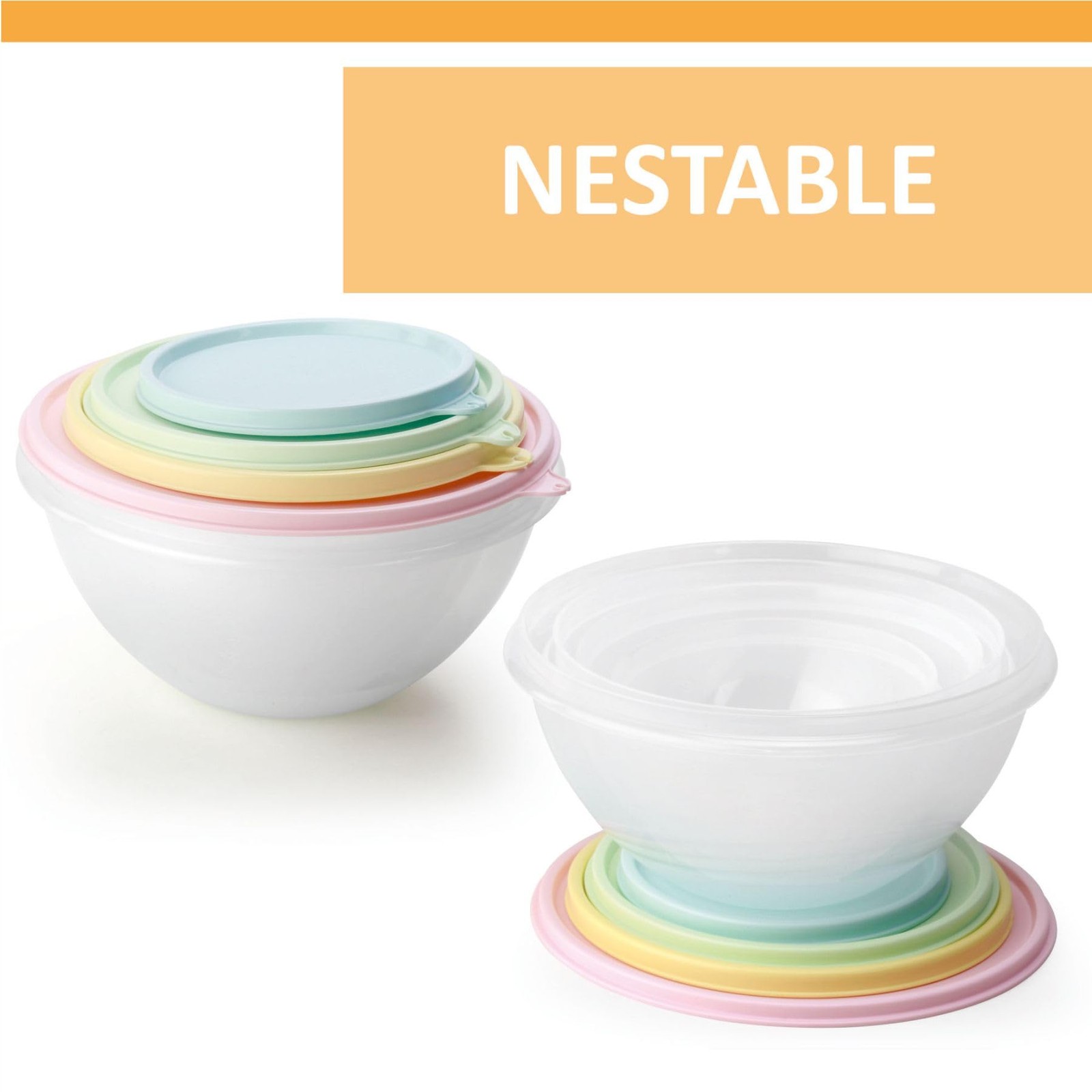 Food Storage Containers with Lids Set of 4 – 60oz, 40oz, 27oz, 13oz Meal Prep…