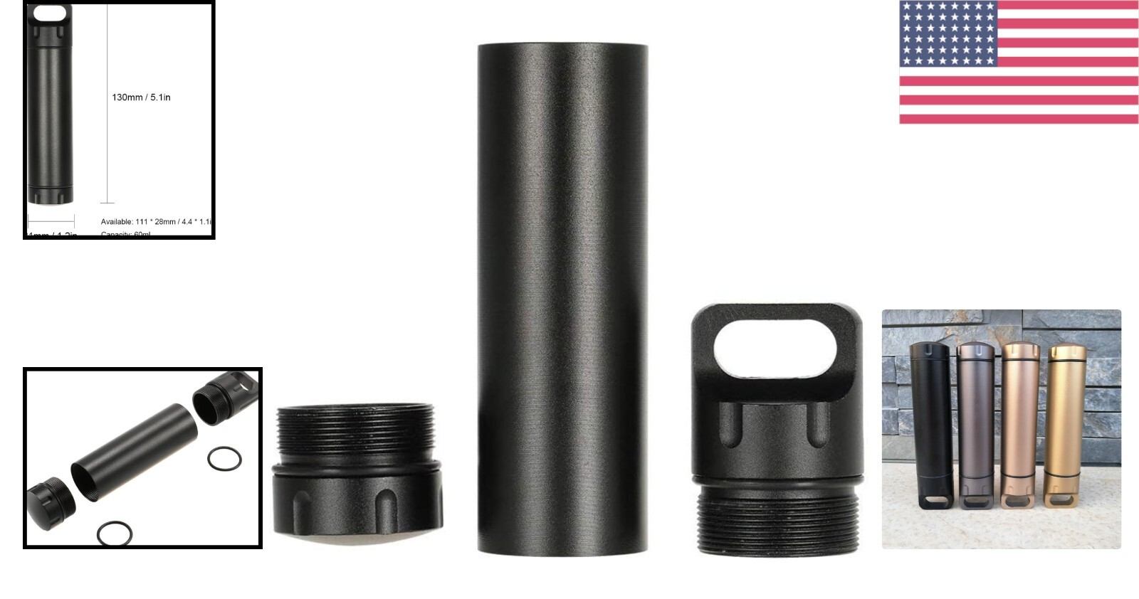 Waterproof Outdoor Aluminum Capsule Case – Portable & Lightweight Storage