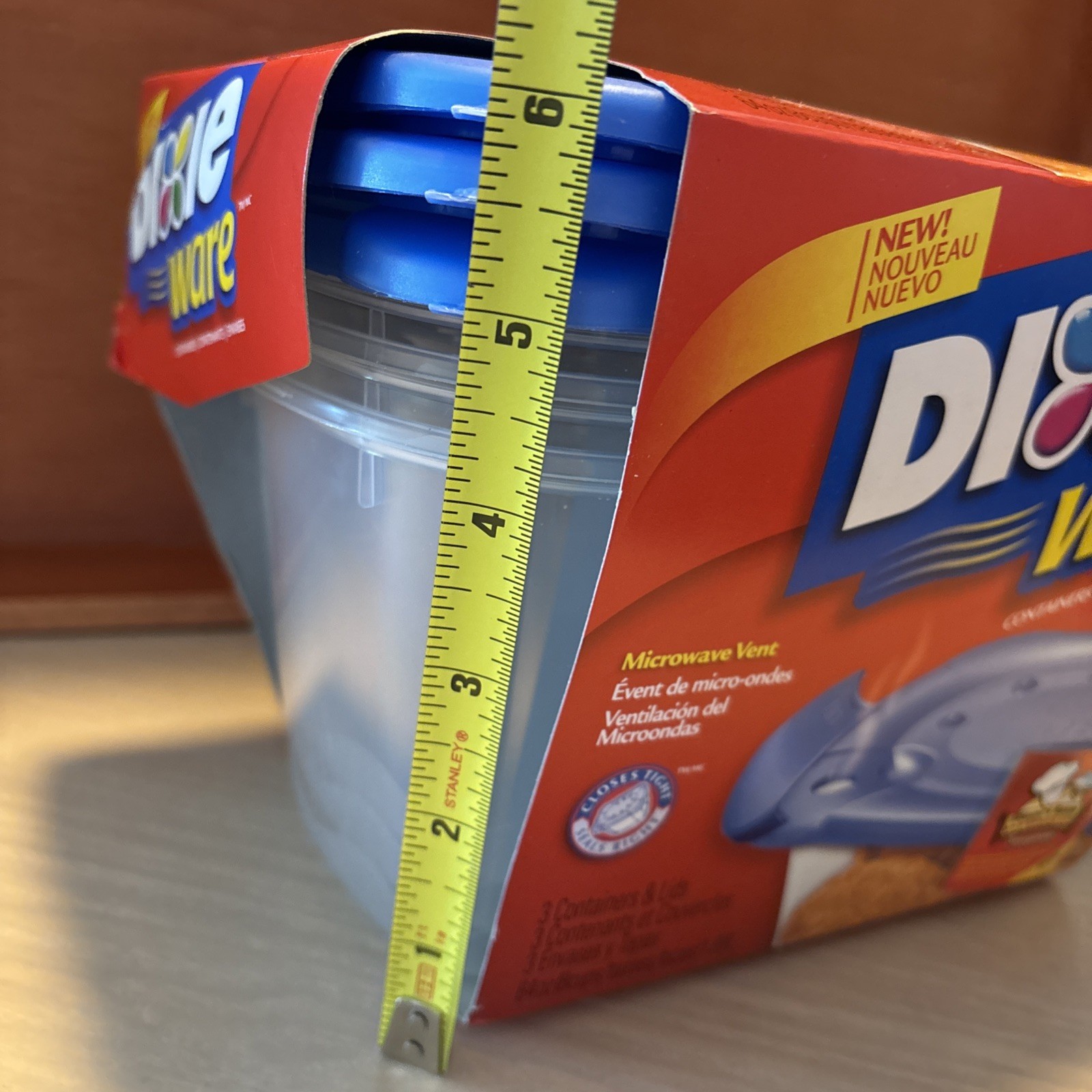Dixie Ware 3 Pack Plastic Food Containers Microwave Vent 64 oz Rectangle NEW ‘03