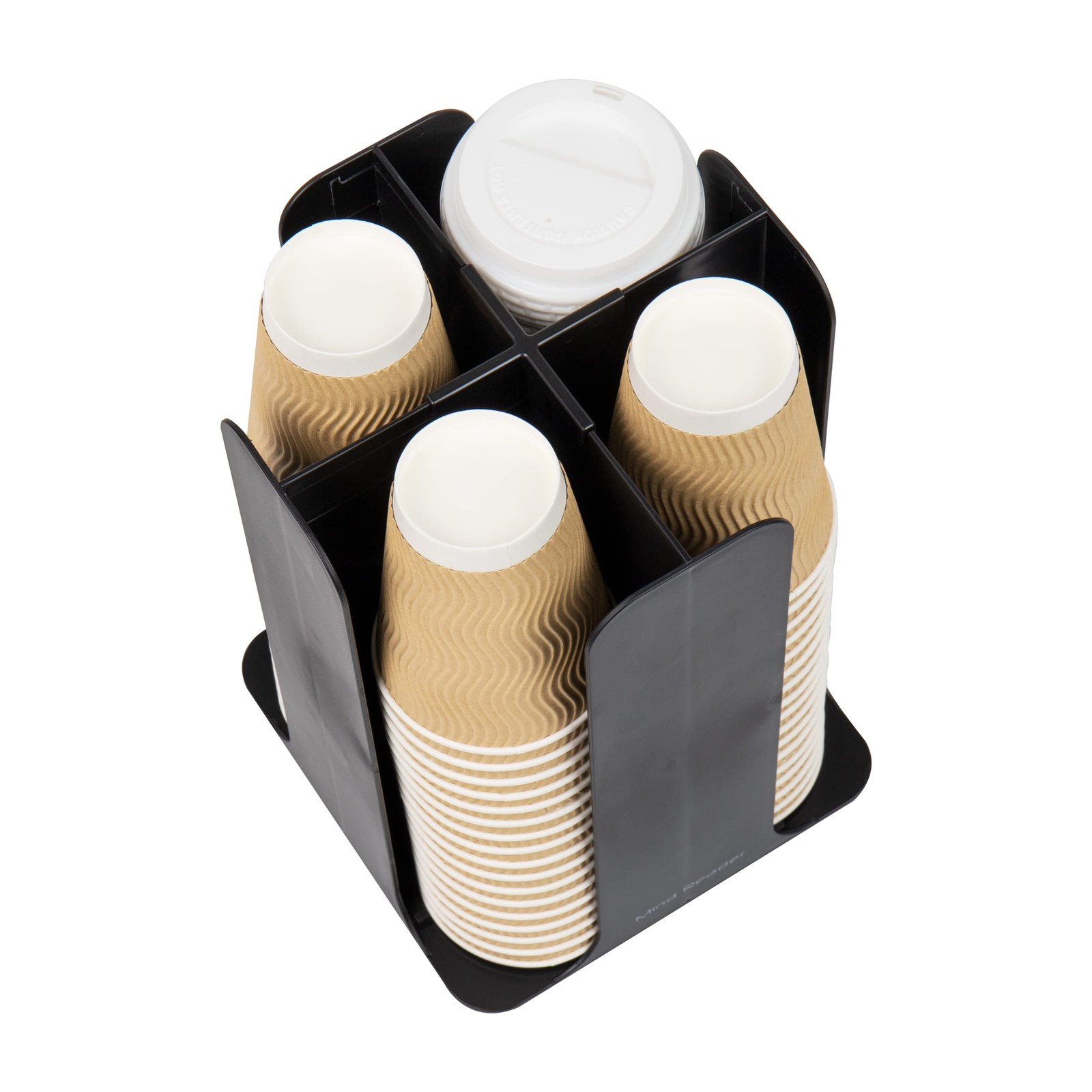 Cup and Lid Carousel, Countertop Org, Coffee Bar, Beverage Cup Holder, Plasti…
