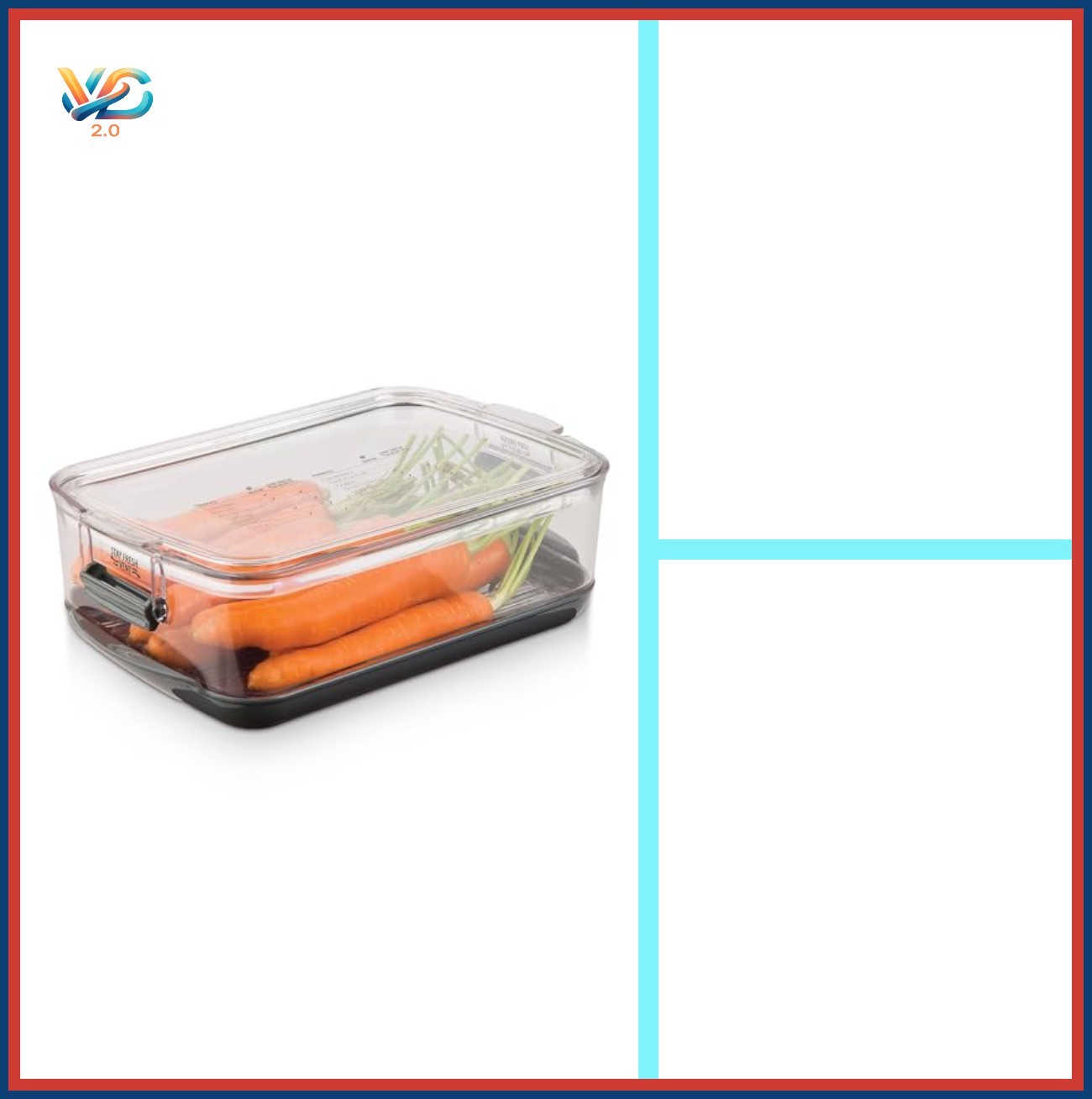 Produce Container 3 Quart Stay Fresh Vent System Colander Base BPA Free