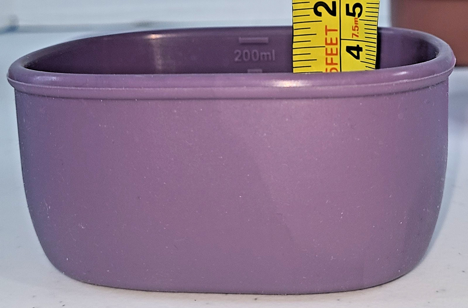 lot of 4 small multicolor silicone rubber storage containers with lids 200mL