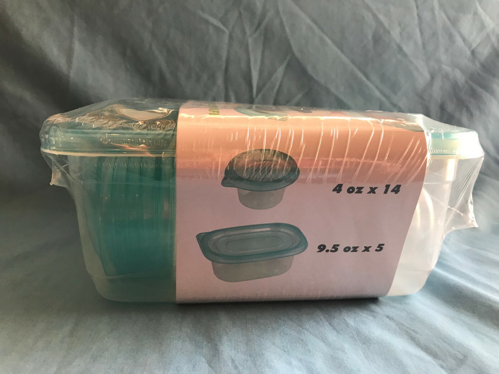 New Madison York 50 Piece Food Storage Variety Pack Plastic Containers Blue Lids