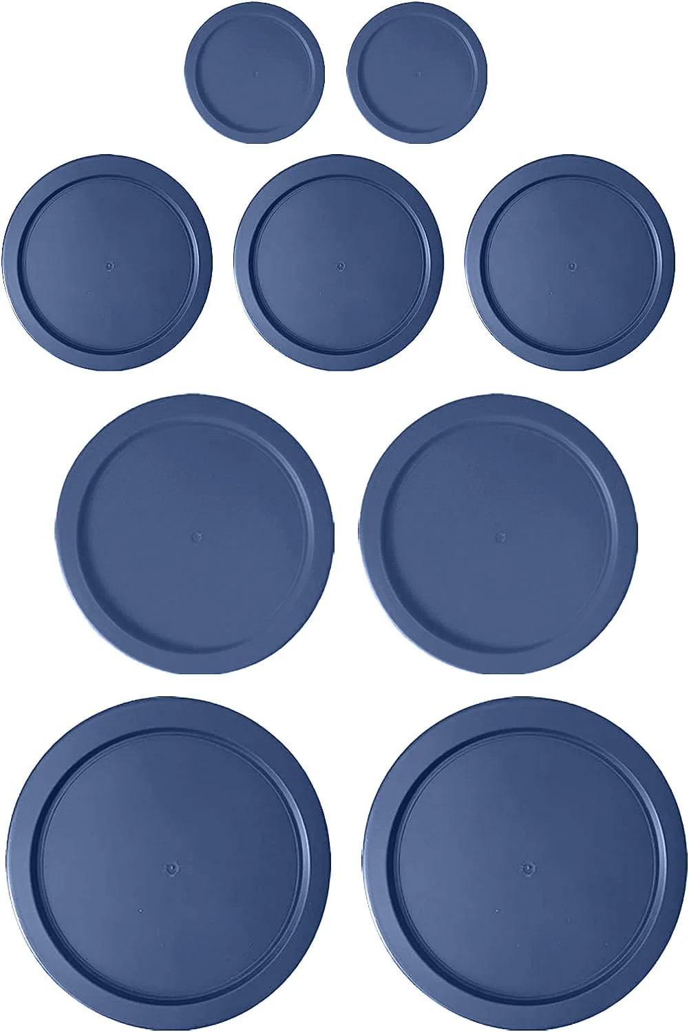 Replacement Lids fits Pyrex 1 2 4 7 Cup Round Glass 9pc Storage Set Navy