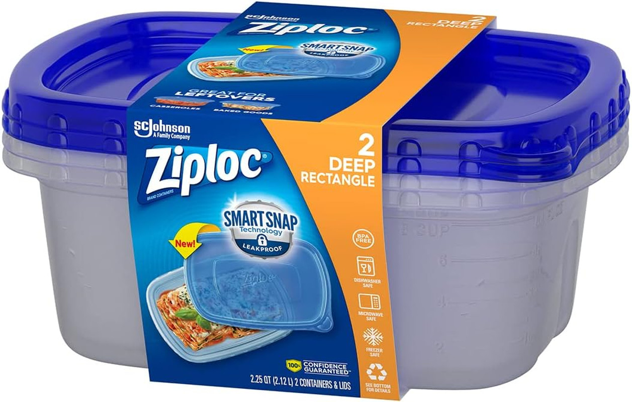 Ziploc 70941 9 Cup Large Square Container – 2 Count2