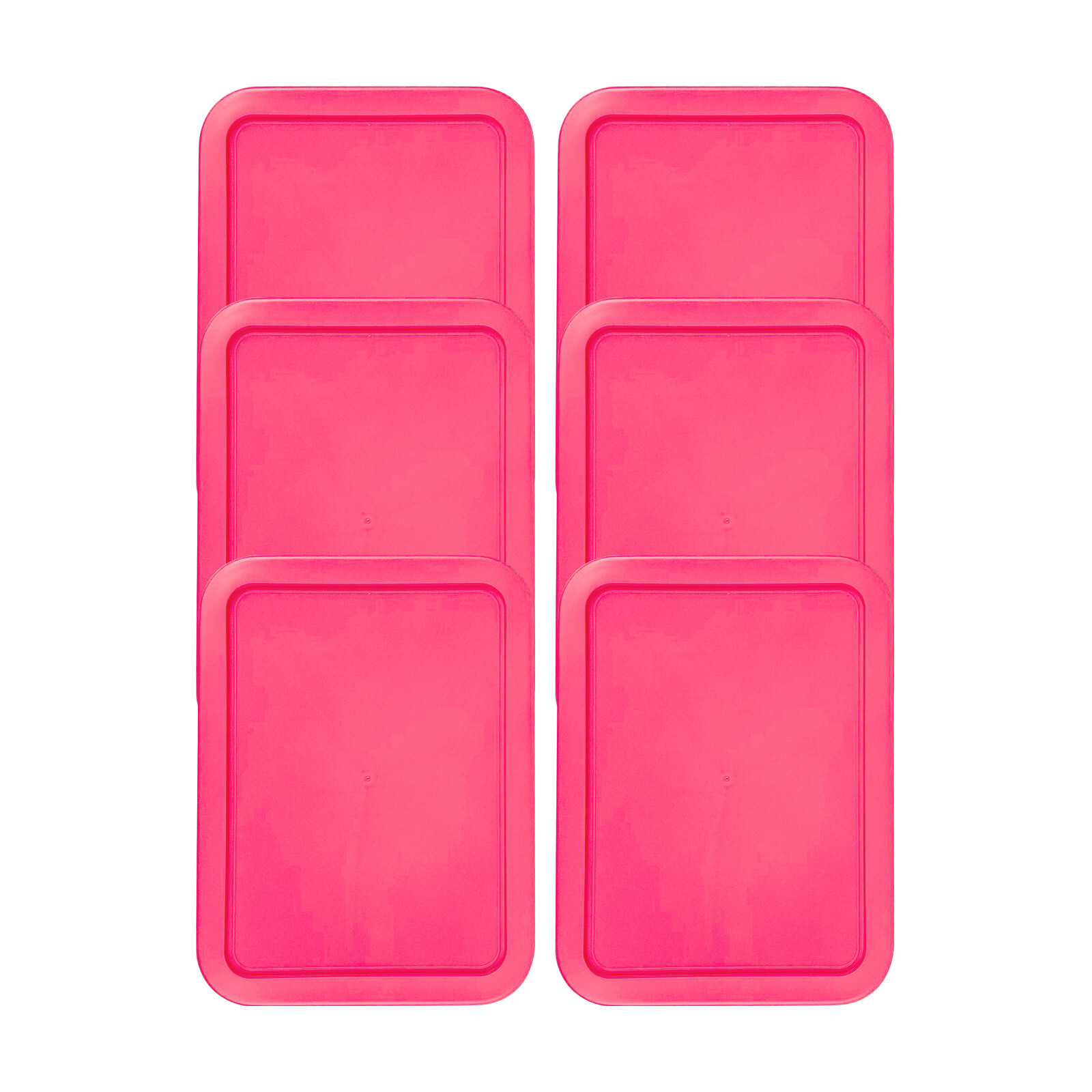 Replacement Lid for 6-CUP Pyrex Cover Rectangle (6.75″ x 8.75″) FUSCIA (6-Pack)