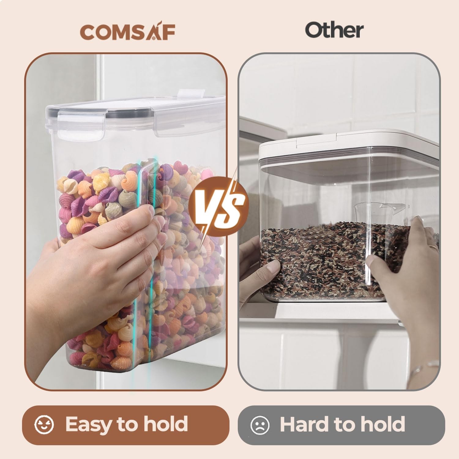 ComSaf 6.7Qt Cereal Storage Container Set of 2 – Ideal for Home Cooks Storing…
