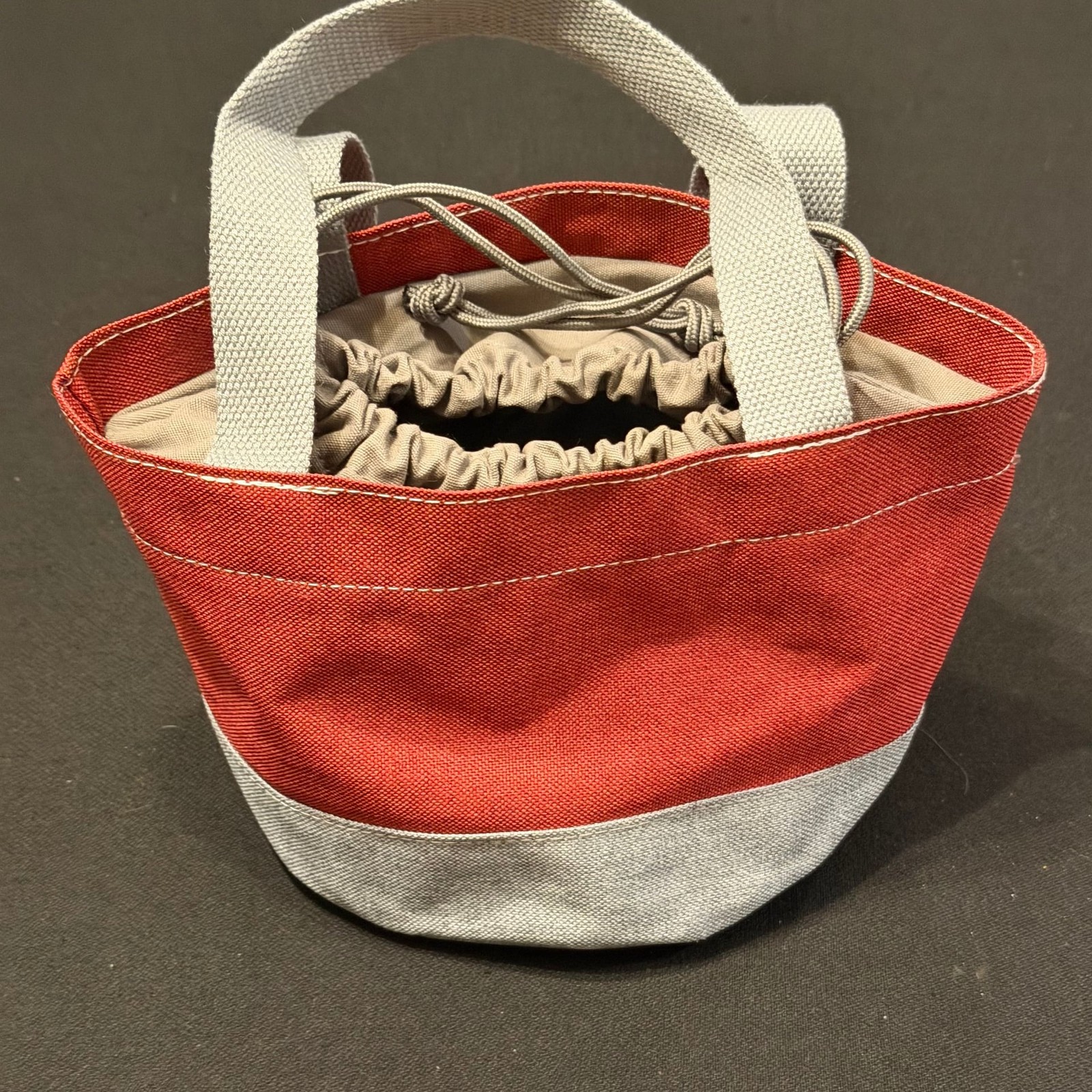 Lock N Lock Red & Grey Mini Tote/Bag 10” Opening