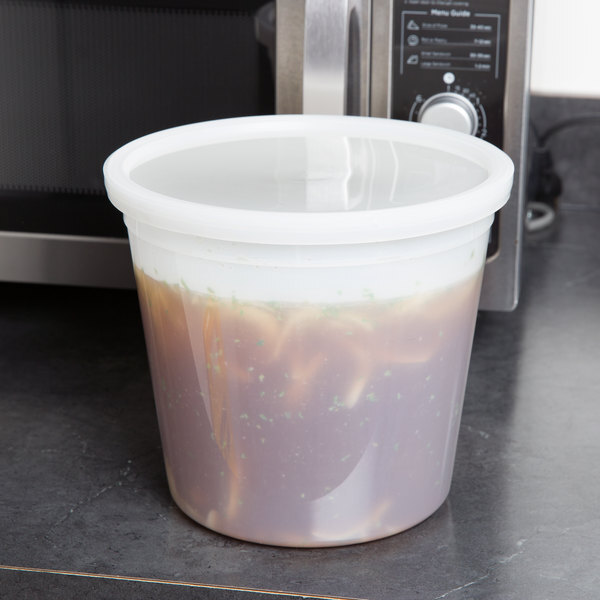 168 oz & 5.25 Qt. Translucent Round Deli Container with Lids| Take-out & Storage