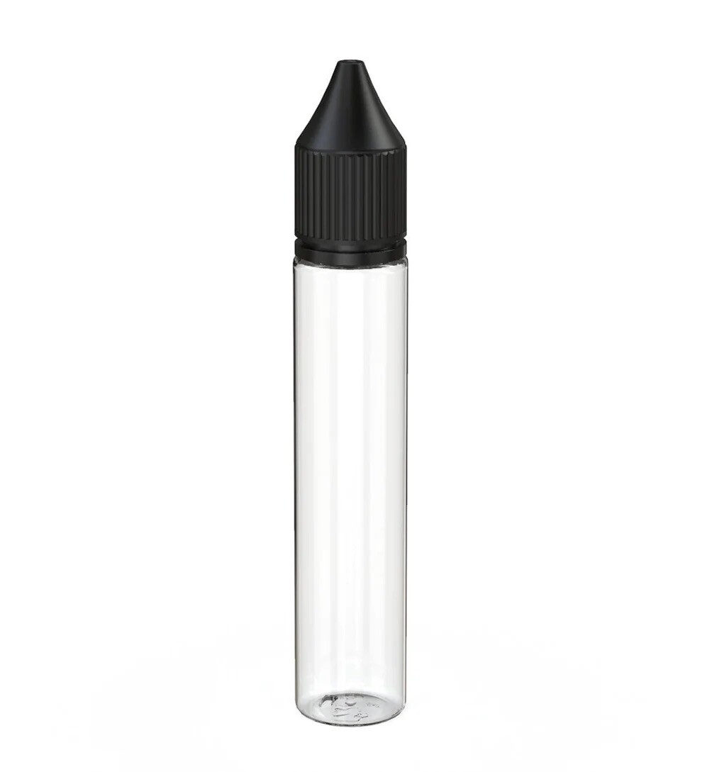 CHUBBY GORILLA 30ML V3 W/REDUCER PET Bottles (20pack) CLEAR BOTTLE/BLACK LID