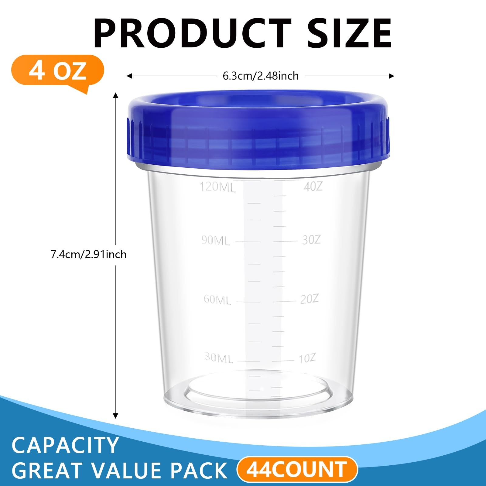 44 Pack 4 Oz Freezer Storage Containers with Lids, Soup Containers with Lids,…