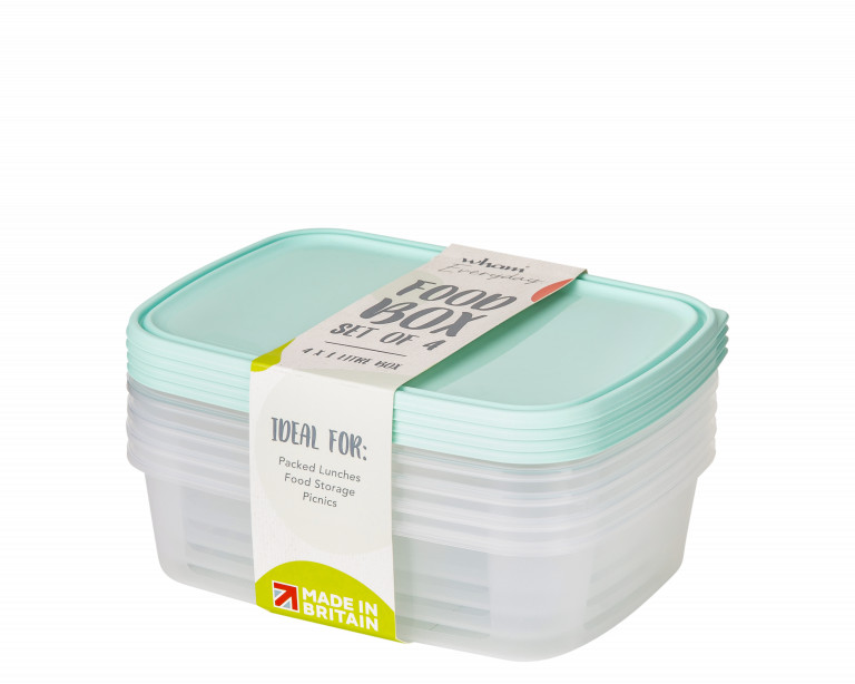 12 x Food Storage Box Container with Lid Airtight Microwave safe BPA free 1 L