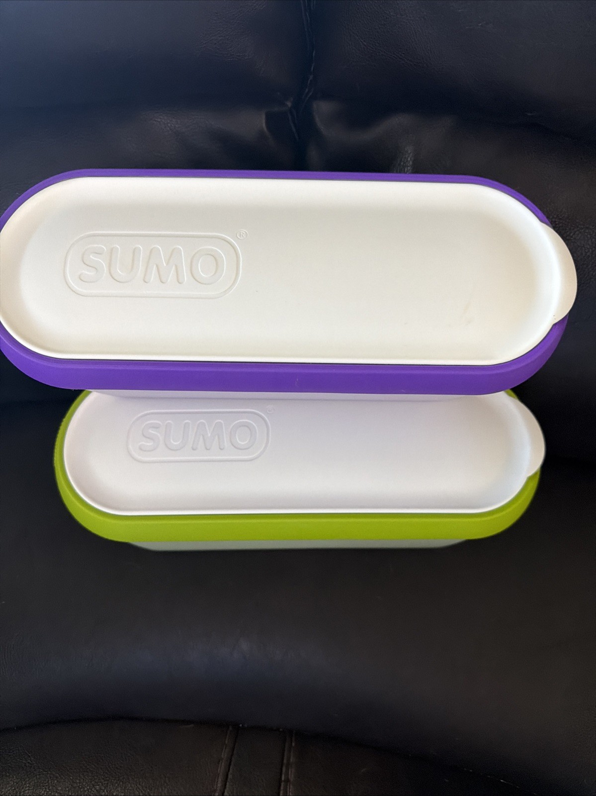 Set of 2 SUMO Homemade Ice Cream Containers (1.5 Qt Each) Purple & Green