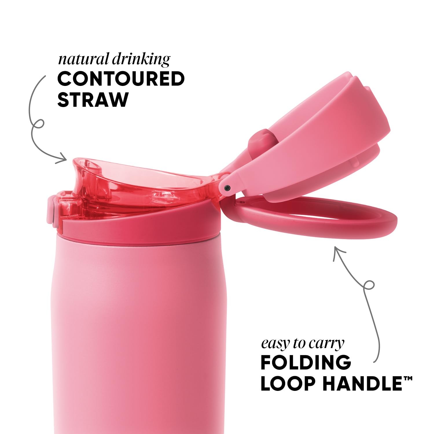 Simple Modern Mesa Loop Water Bottle w/ Covered Straw & Handle – 30oz Velvet Pin
