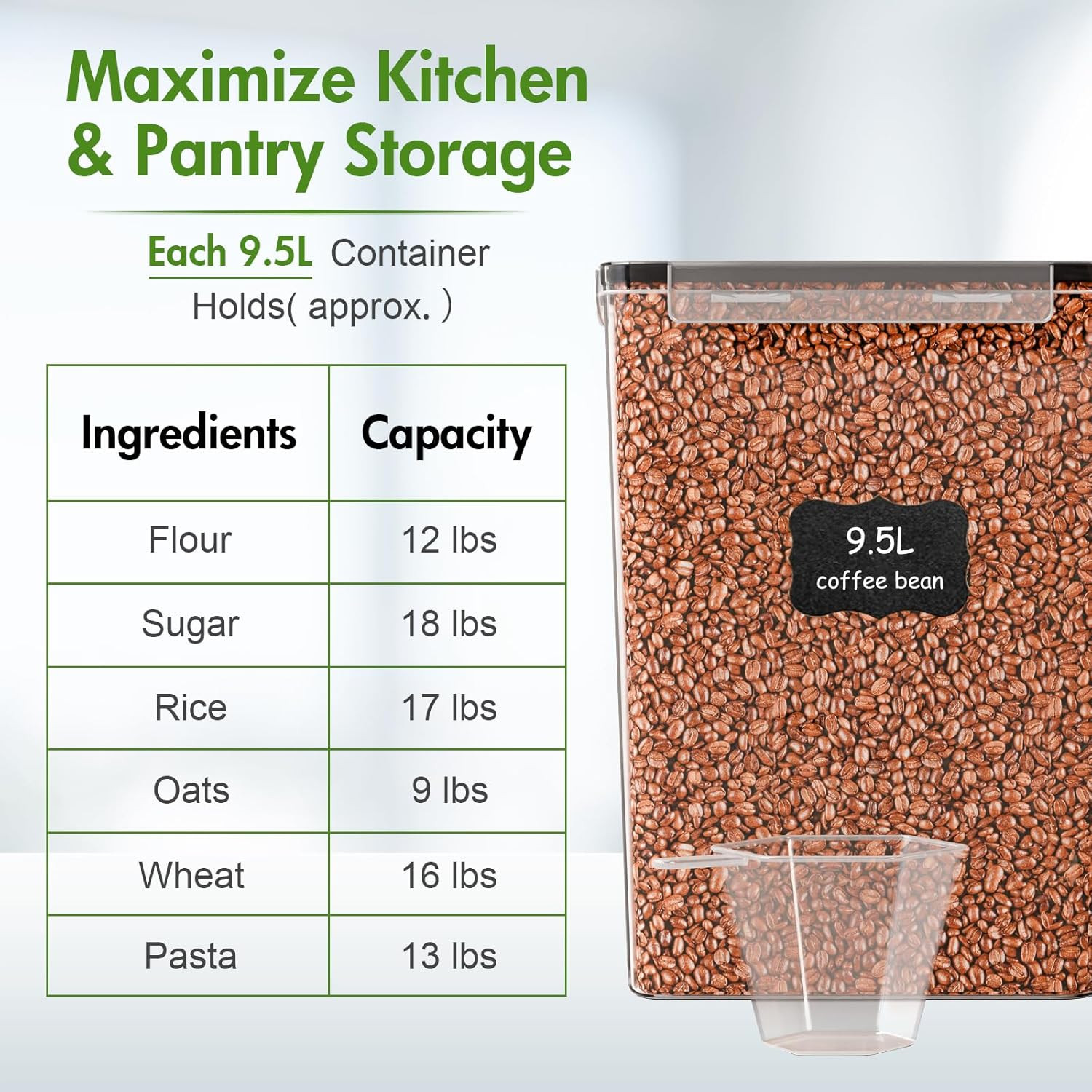 Extra Large Airtight Food Storage Containers – 2 PC (9.5L) BPA-Free