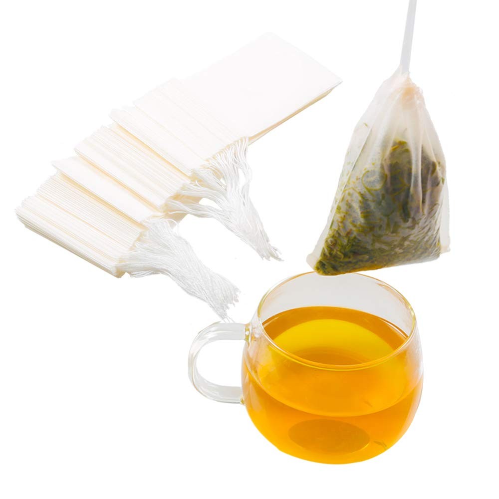 Tinkee Tea Filter bags, safe and natural material, disposable tea White