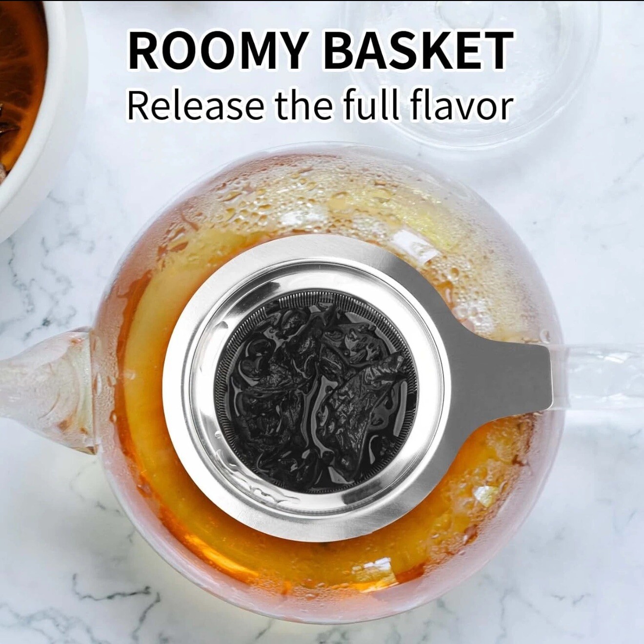 Vaincre Extra Fine Mesh Tea Infuser/Strainer, Stainless Steel Loose Silver