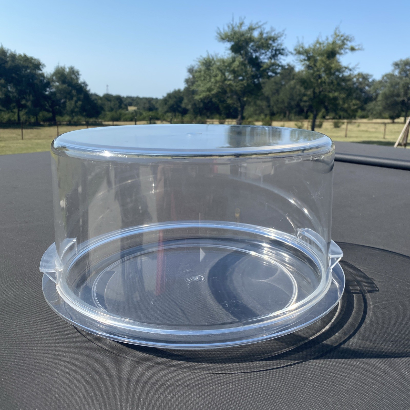 Precidio ~Clear ~Cake~Dessert~Container~Melamine~Plate With Dome~Round~Durable