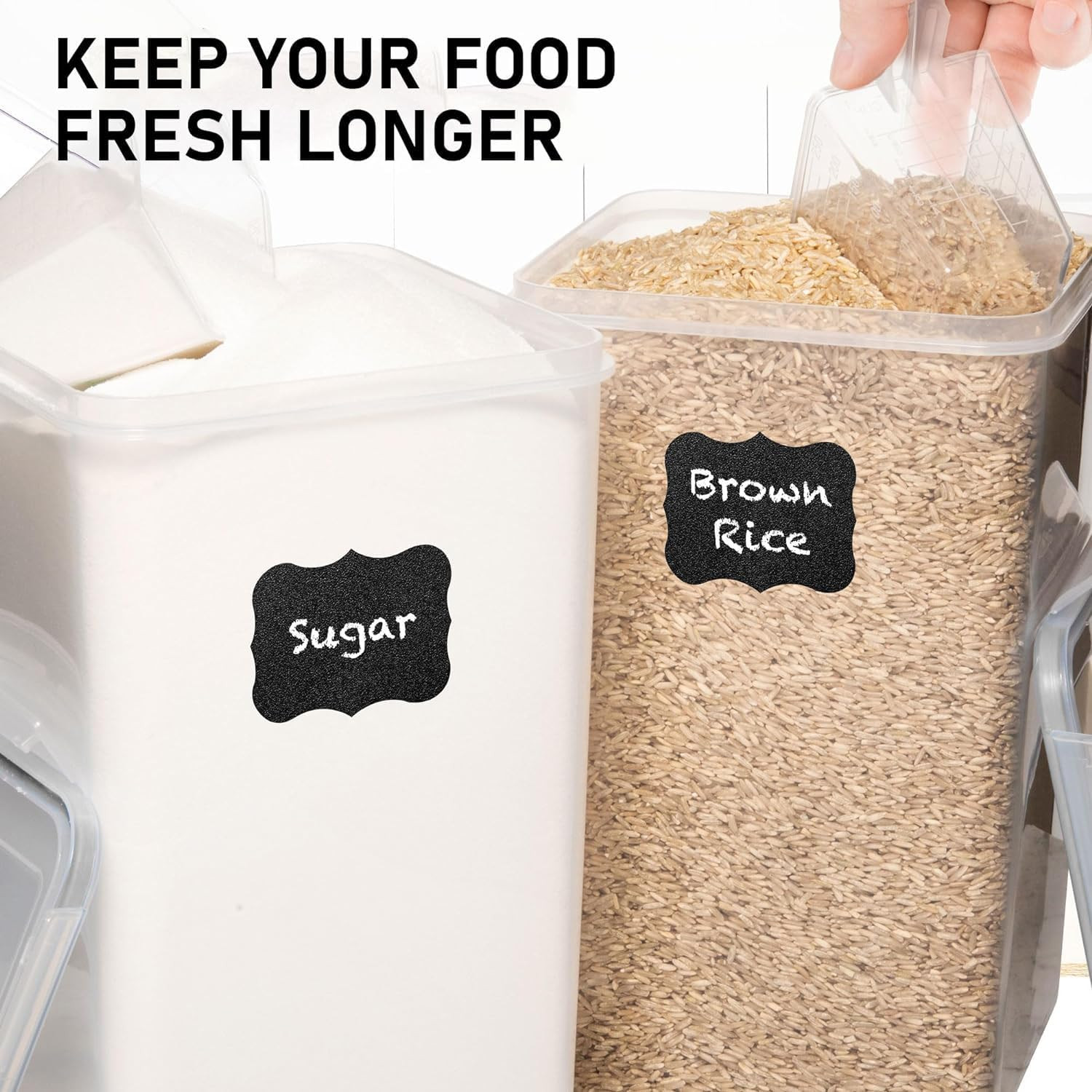 8.5L/287Oz Extra Large Airtight Food Storage Containers (2 PC) with Lids, Kitche