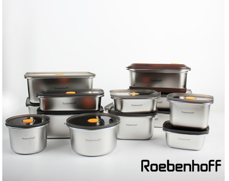 Roebenhoff Stainless Airtight Food Container Microwave Gas Induction Cooktop Saf