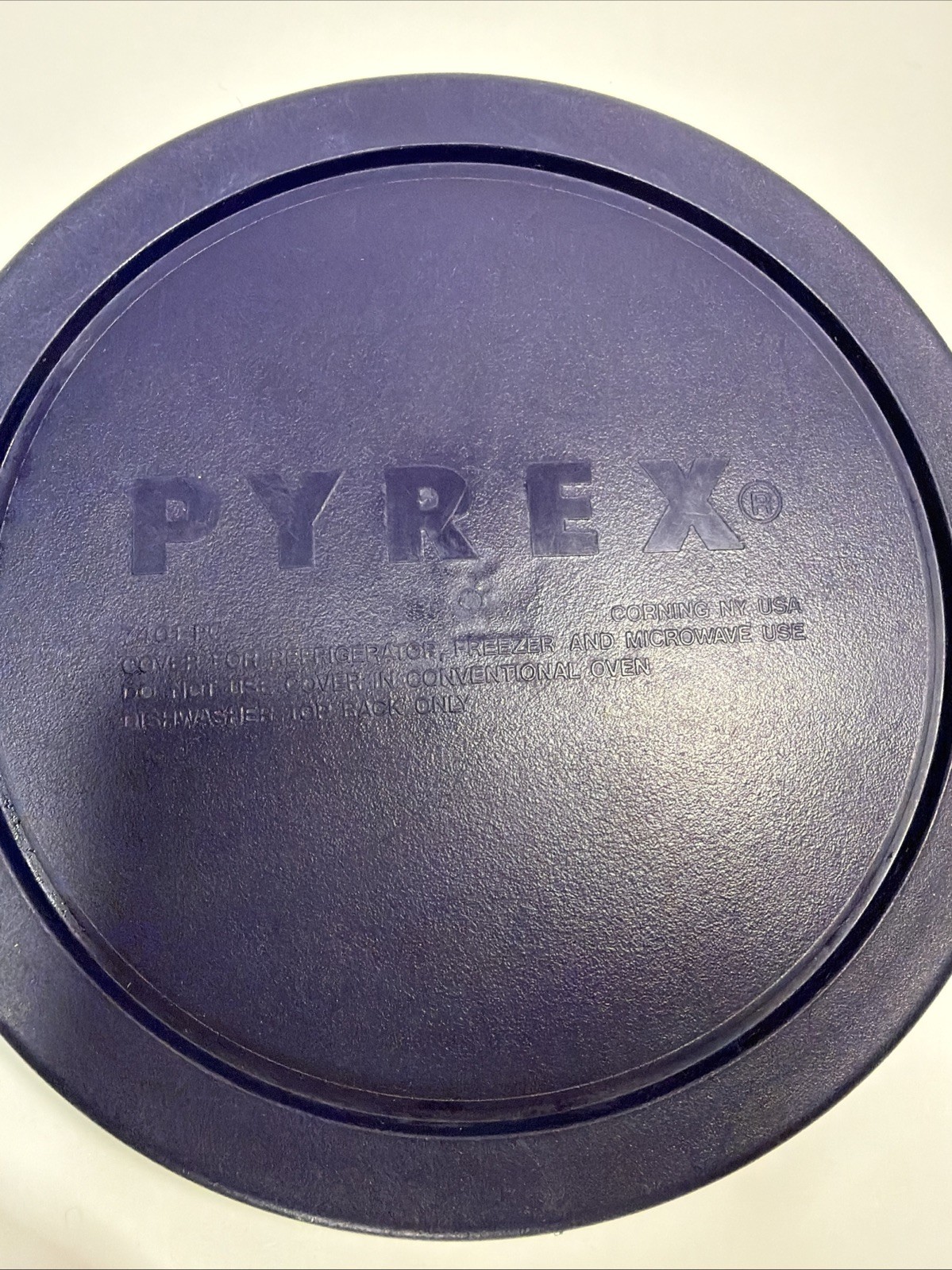 3 Pyrex Storage #7401-PC Dark Blue 6″ Round Plastic Replacement Lid Cover 4 Cup