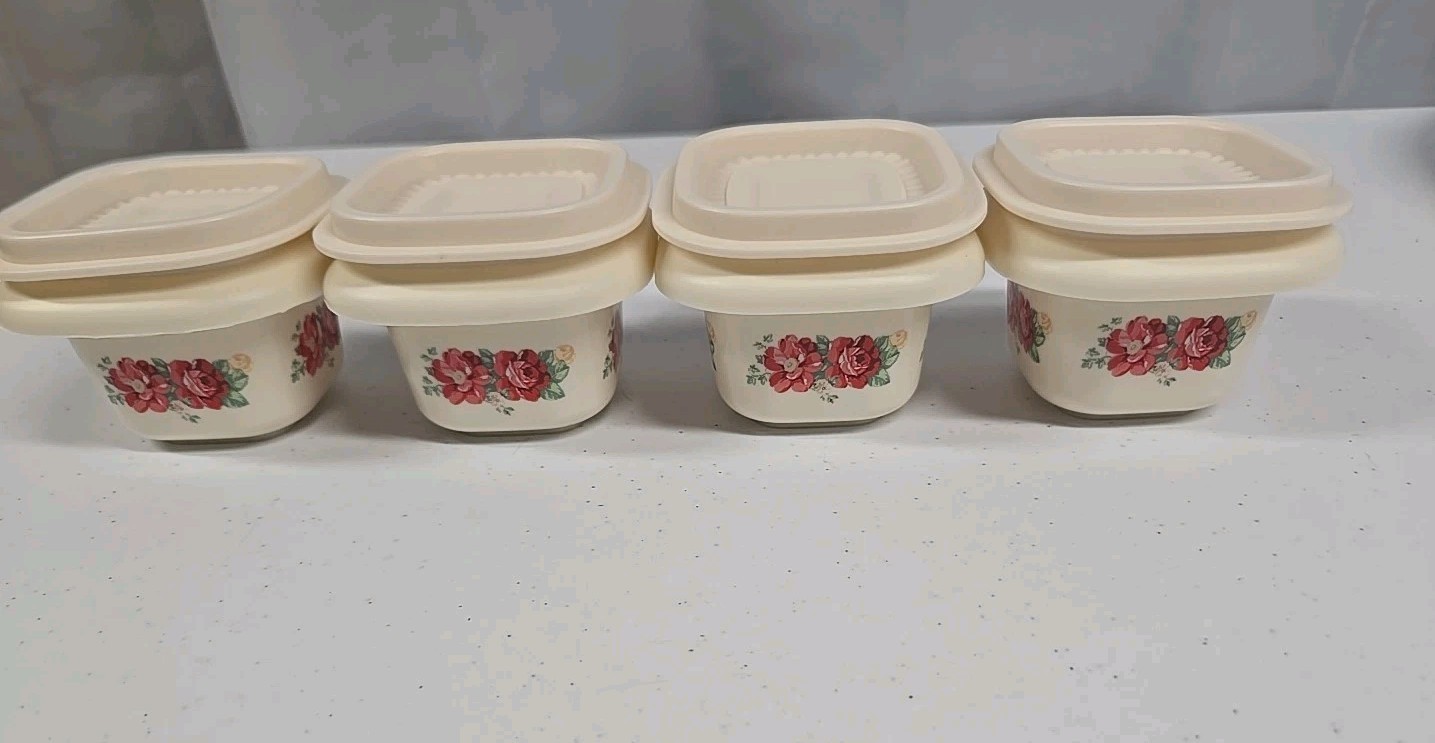 The Pioneer Woman Mini Storage Containers Floral Rose 2 X 2.5 inches Set of 4