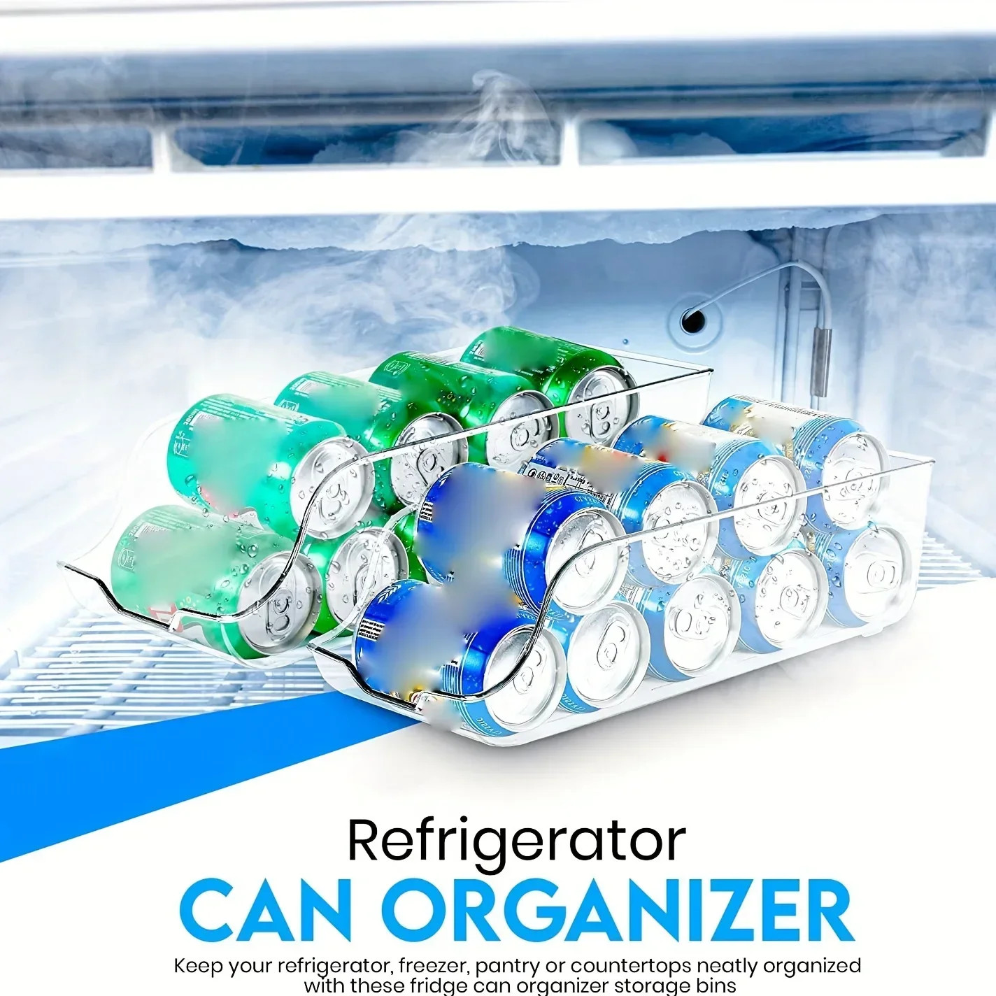 Refrigerator Organizer Bins Soda Cans Dispenser Bins Can Dispensers Auto Rollin