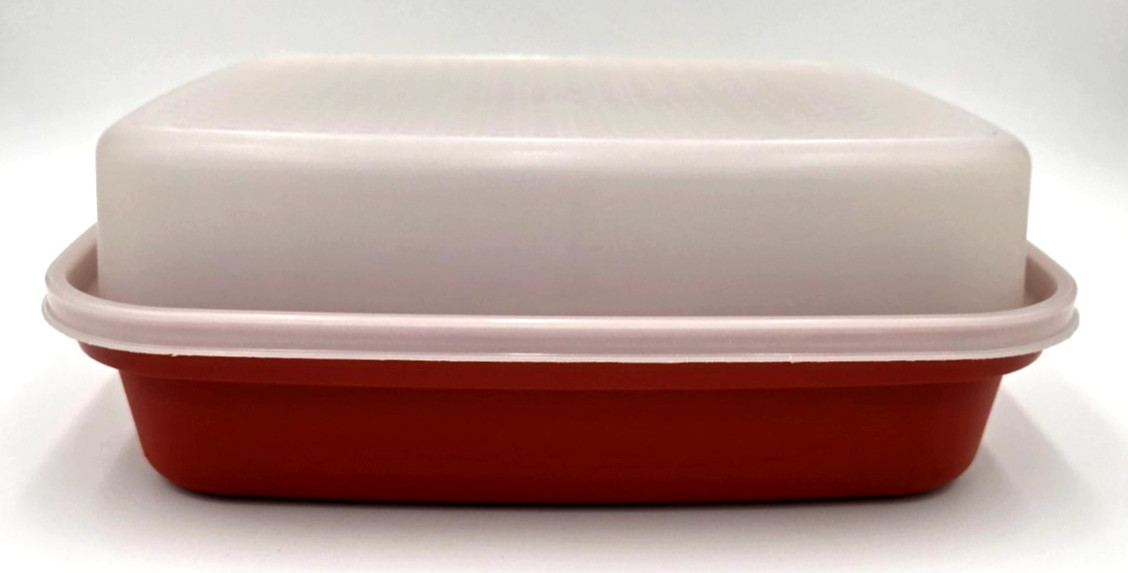 Vintage Tupperware Season N Serve Marinade Set 1294-3 Paprika Red w/Lid Storage