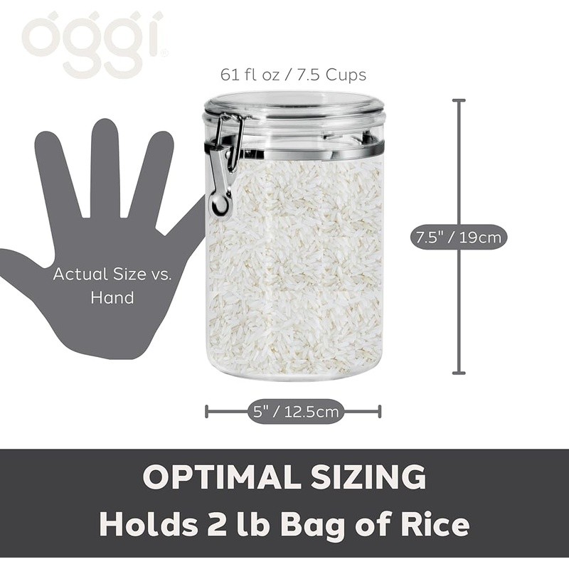 Airtight Food Storage Container Stackable Kitchen Organizer W/ Locking Lid New