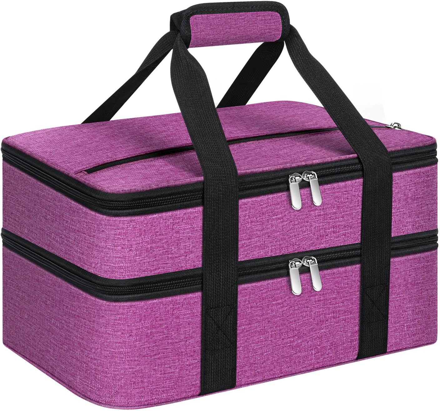 Double Insulated Casserole Carrier, Portable Casserole Carrier for Hot or Cold F