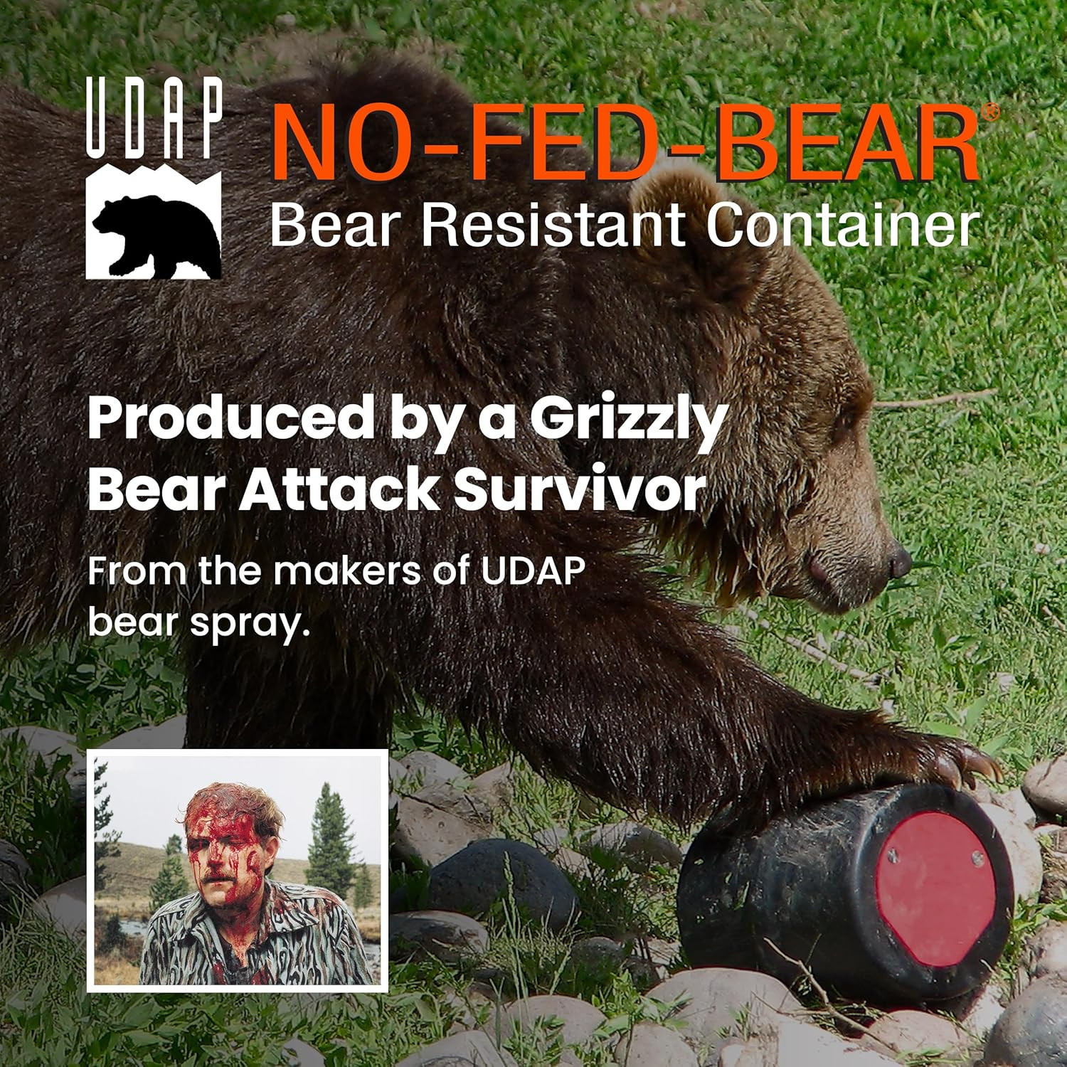 UDAP Bear Resistant Canister, Hiking Camping Backpacking Hunting Food Storage Co