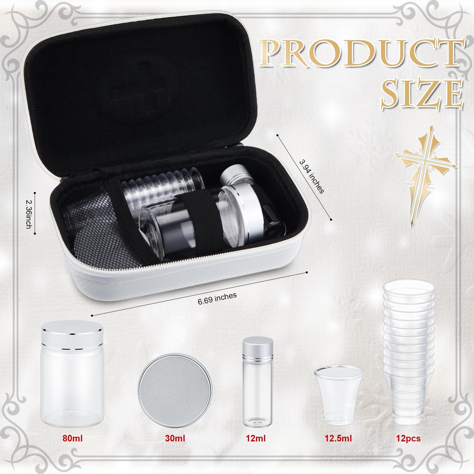 1 Set Portable Communion Set Gifts for Catholic Priests Travel, Home Visits, …