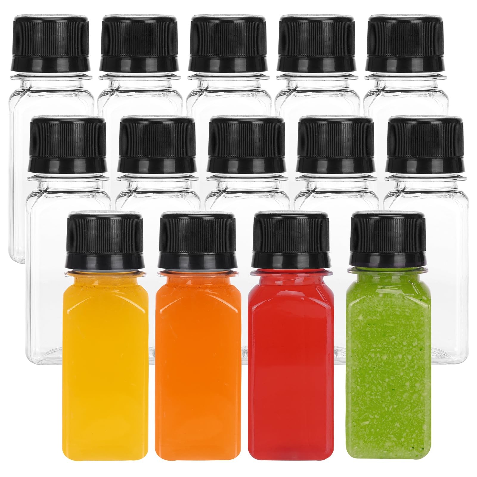 14pcs 2oz Ginger Shots Bottles with Caps, Small Plastic Juice Bottles for Liq…