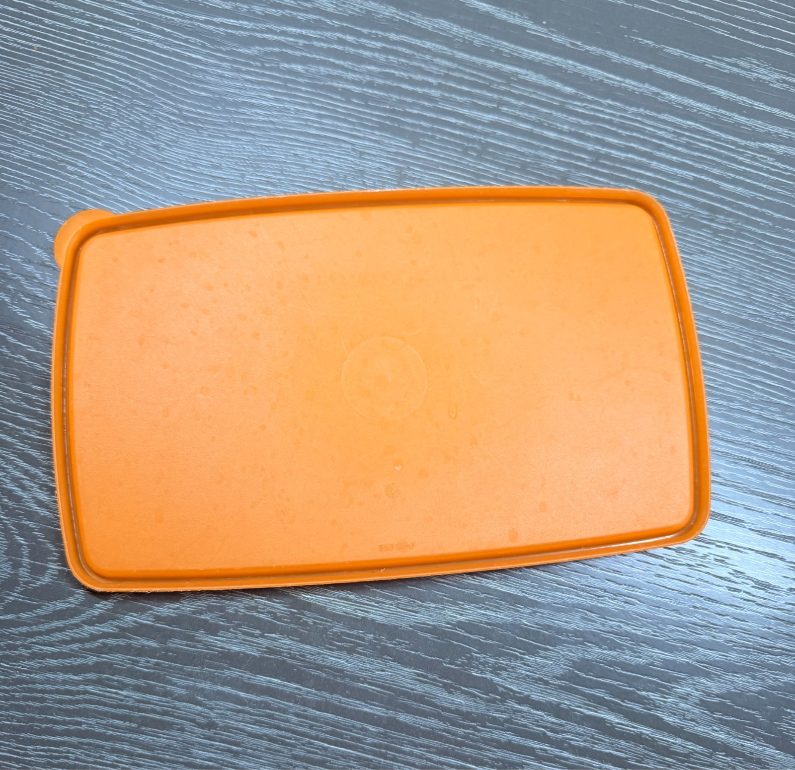 Tupperware Container #5552A-7 #714-5 Rectangular Orange Lid 600ml